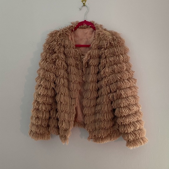 Open Front Faux Fur Coat - Picture 7 of 7